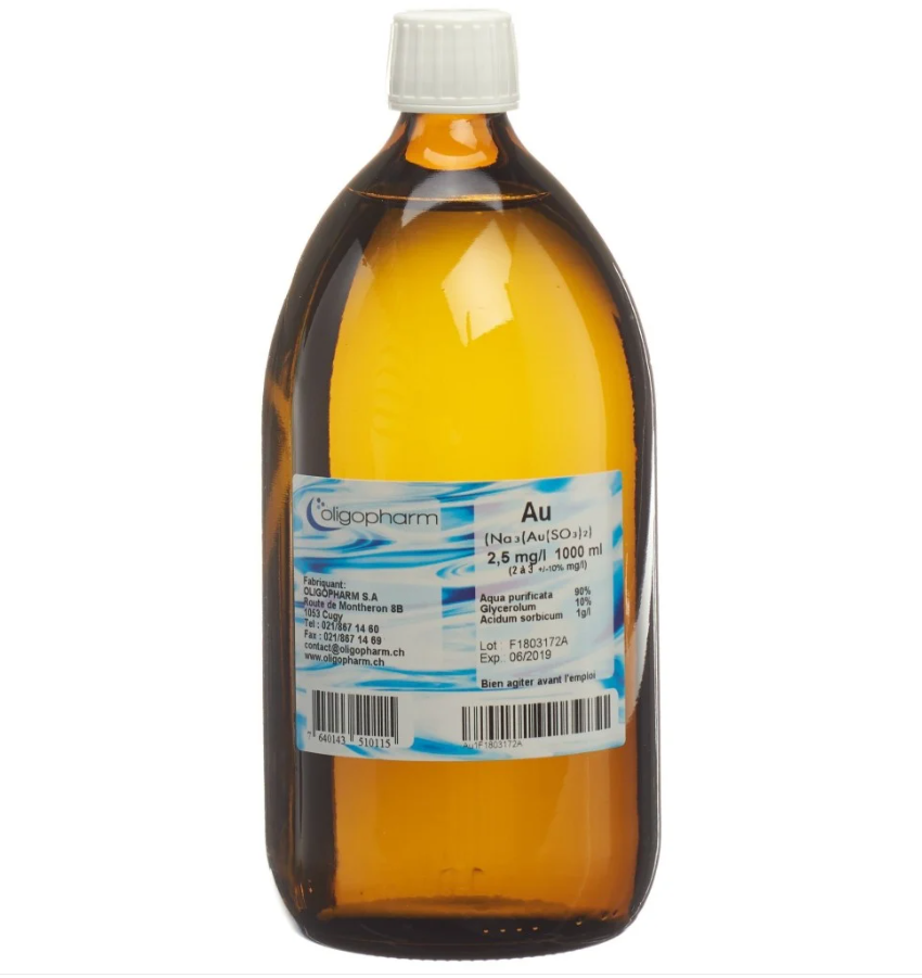 OLIGOPHARM Soluble d'or 2.5 mg/l 1000ml