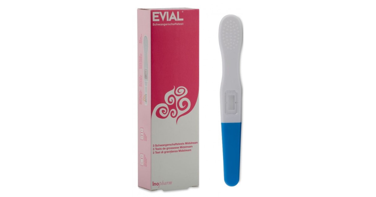 Test de grossesse EVIAL Midstream 3 pièces Test de grossesse EVIAL Midstream 3 pièces