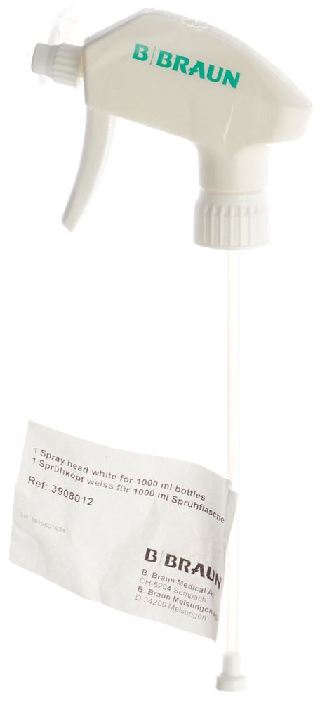 B. BRAUN Pistolet pulvérisateur blanc pour flacon pulvérisateur 1000ml B. BRAUN Pistolet pulvérisateur blanc pour flacon pulvérisateur 1000ml