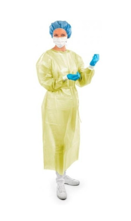 EVERCARE Blouse de protection M 115cm jaune 5 pièces