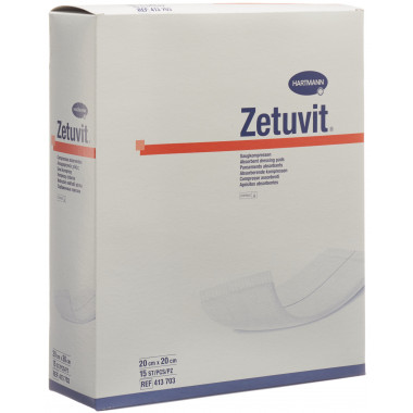 Zetuvit pansement absorbant 20x20cm stérile 15 pièces