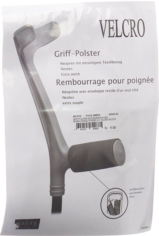 Sahag coussinets de poignée Neotex Velcro noir 1 paire