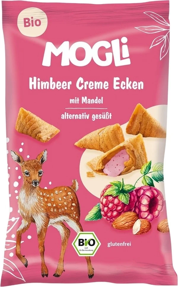 MOGLI Crème aux coins à la framboise, sachet de 30 g