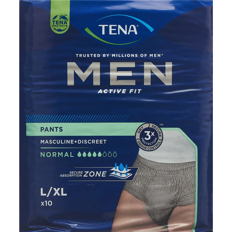 TENA Men Active Fit Pants Plus L/XL 10 pièces