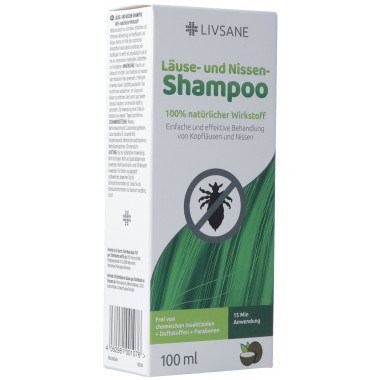 Livsane shampooing anti-poux et lentes traitement 100% naturel 100ml Livsane shampooing anti-poux et lentes traitement 100% naturel 100ml