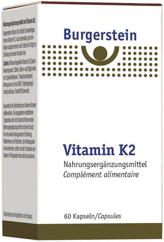 BURGERSTEIN Vitamine K2 Gélule 180mcg 60 pièces BURGERSTEIN Vitamine K2 Gélule 180mcg 60 pièces