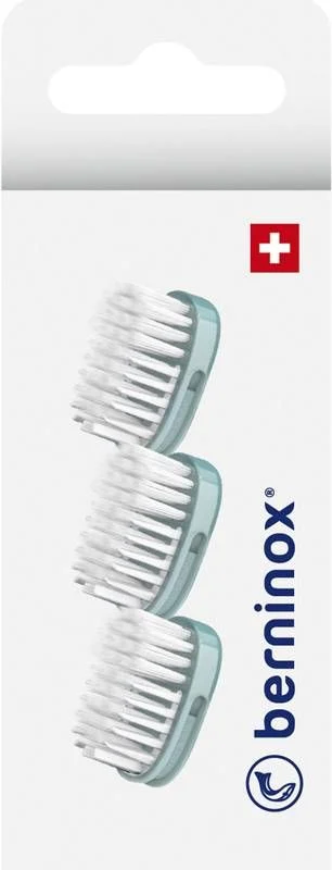 BERNINOX Têtes de rechange vert glacier super sFuss offent 3 pièces