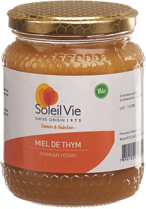 SOLEIL VIE Miel de thym bio 500g