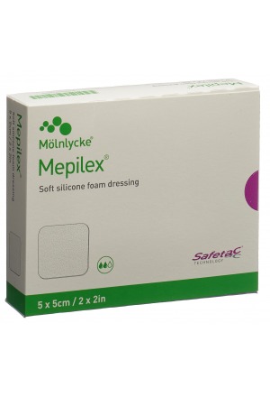 Mepilex pansement mousse Safetac 5x5cm silicone 5 pièces