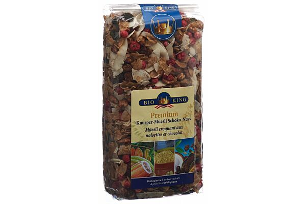 BioKing Premium Muesli croustillant au chocolat et aux noix bio 375g BioKing Premium Muesli croustillant au chocolat et aux noix bio 375g