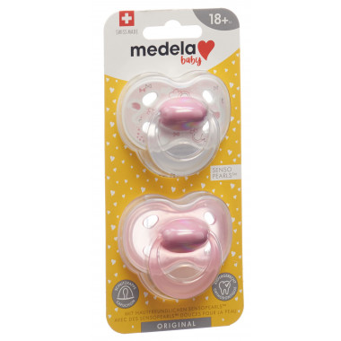 Medela Baby Sucette Original 18+ Rose 2 pièces Medela Baby Sucette Original 18+ Rose 2 pièces