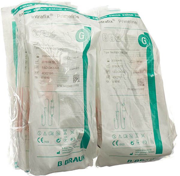 Dispositif de perfusion Intrafix Primeline 180cm Neutrapur 10 pièces