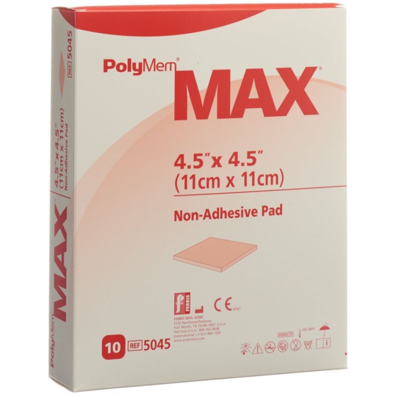 Superabsorbant PolyMem MAX 11x11cm Non Adhésif stérile 10 pièces