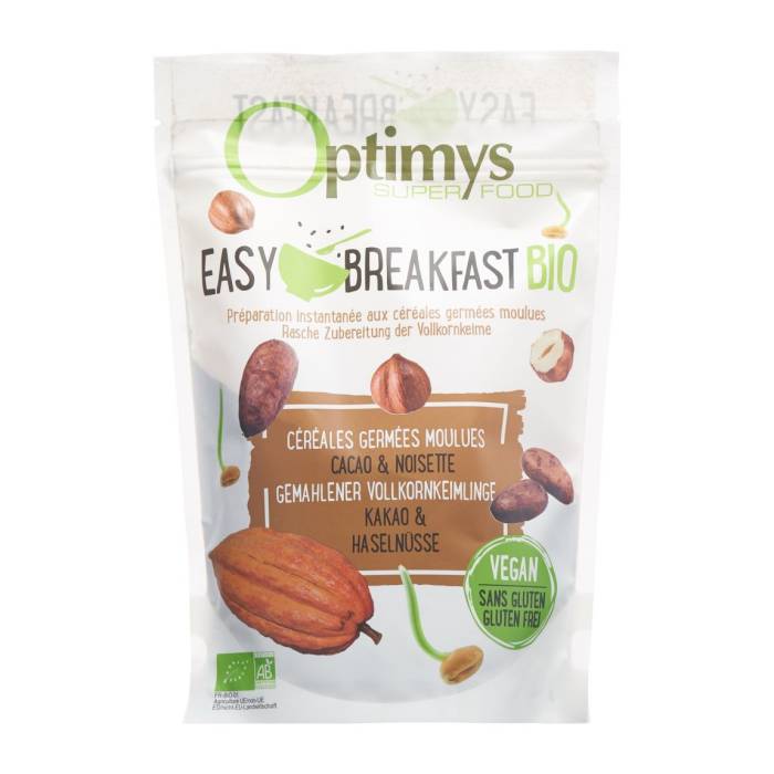 Optimys Easy Breakfast cacao et noisettes bio Btl 350g