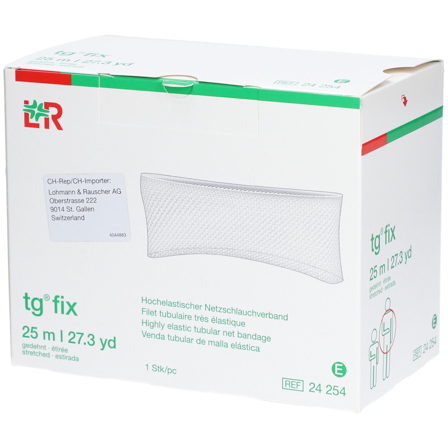 TG fix bandage filet tubulaire 25m E tronc/hanche/axe