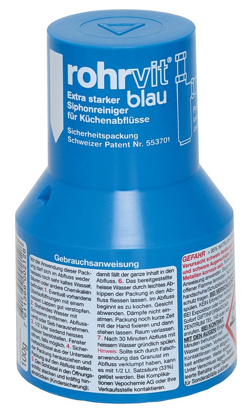 ROHRVIT déboucheur Gran bleu 100g ROHRVIT déboucheur Gran bleu 100g