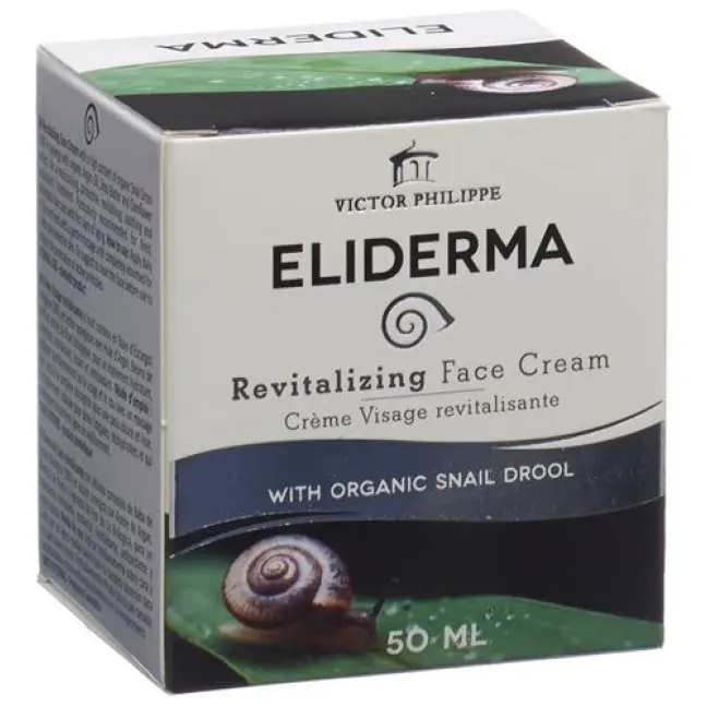 ELIDERMA Crème revitalisante pour le visage à haute teneur en bave d'escargot biologique Ds 50ml