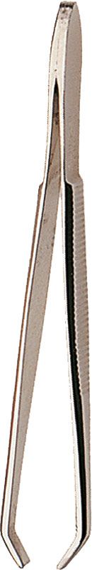 Pincette Nippes 8cm courbée nickelée Pincette Nippes 8cm courbée nickelée