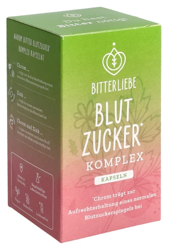 Gélules pour la glycémie Bitterliebe, boîte de 60 unités