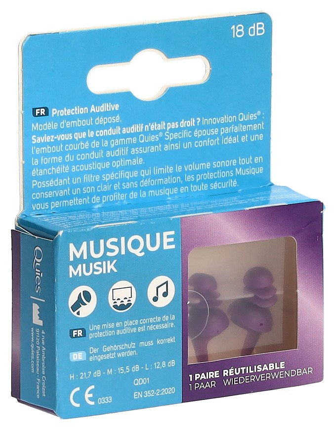 Quies Specific Musique 1 paire Quies Specific Musique 1 paire