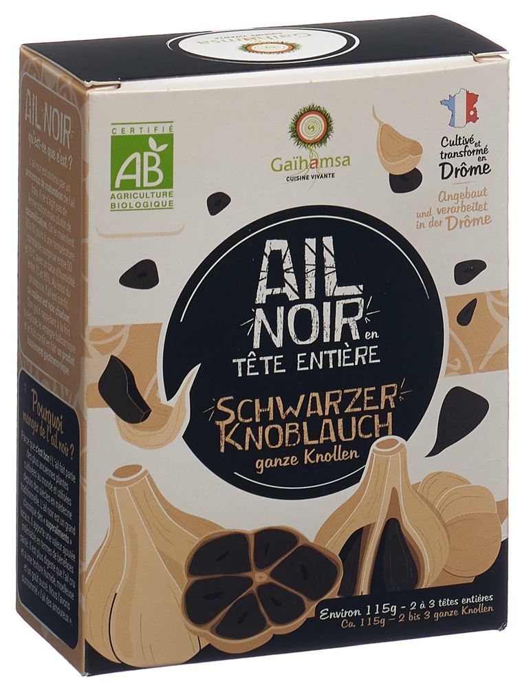 GAIHAMSA Ail noir têtes entières bio 2 pièces