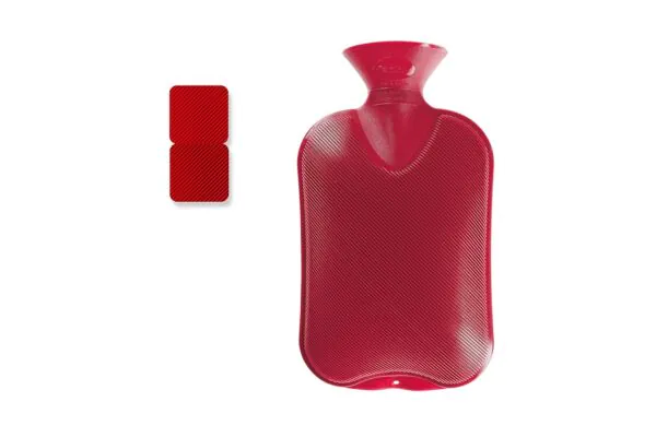 Bouteille d'eau chaude FASHY 2l double lamelle cranberry