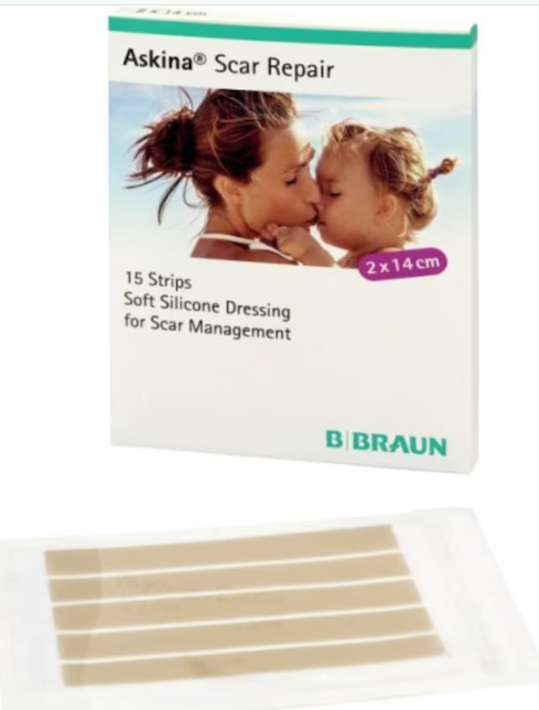 ASKINA Scar Repair Pansement silicone 2x14cm 3 x 5 pièces ASKINA Scar Repair Pansement silicone 2x14cm 3 x 5 pièces