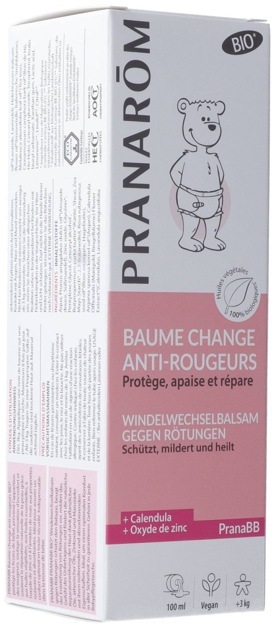 PRANAROM PranaBB Baume pour couches anti-rougeurs Bio Eco 100ml PRANAROM PranaBB Baume pour couches anti-rougeurs Bio Eco 100ml