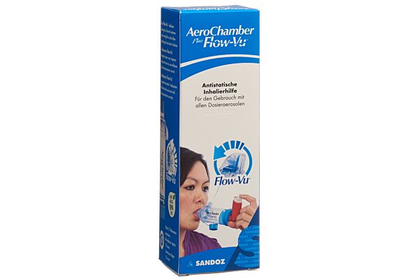 AeroChamber PLUS Flow-Vu sans masque bleu AeroChamber PLUS Flow-Vu sans masque bleu