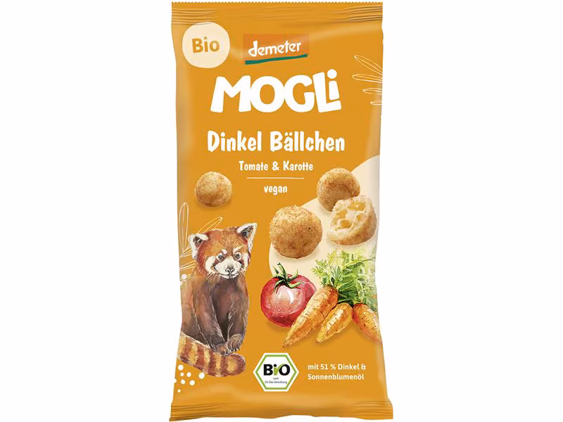 MOGLI Boulettes à l'épeautre, à la tomate et à la carotte, 40 g