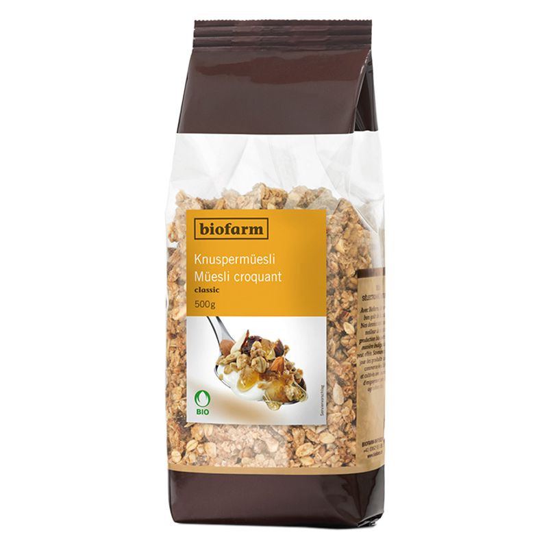 BIOFARM Muesli croustillant aux céréales primaires Bourgeon CH 500g