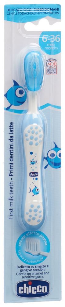 Chicco brosse à dents light blue 6m+