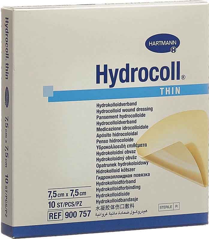 HYDROCOLL THIN Hydrocolloïde Verb 7.5x7.5cm 10 pièces