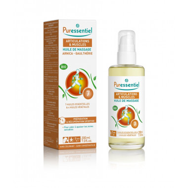 Puressentiel Huile de massage Effort musculaire Arnica-Vert d'hiver Bio 100ml Puressentiel Huile de massage Effort musculaire Arnica-Vert d'hiver Bio 100ml