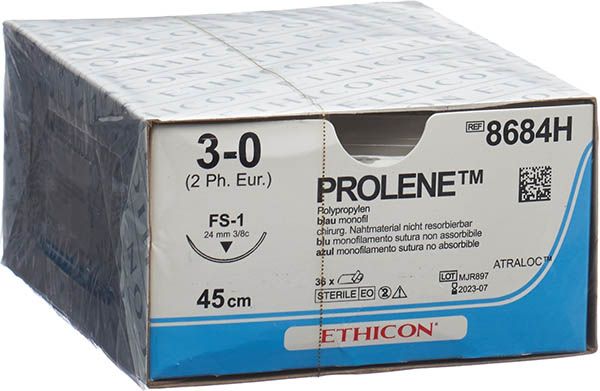 PROLENE 45cm bleu 3-0 FS-1 36 pièces