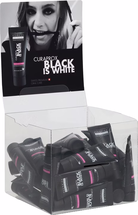 Curaprox Display Black is White dentifrice 36 pièces