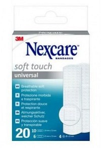 3M Nexcare Soft Touch pansement universel 25x72mm 20 pièces 3M Nexcare Soft Touch pansement universel 25x72mm 20 pièces