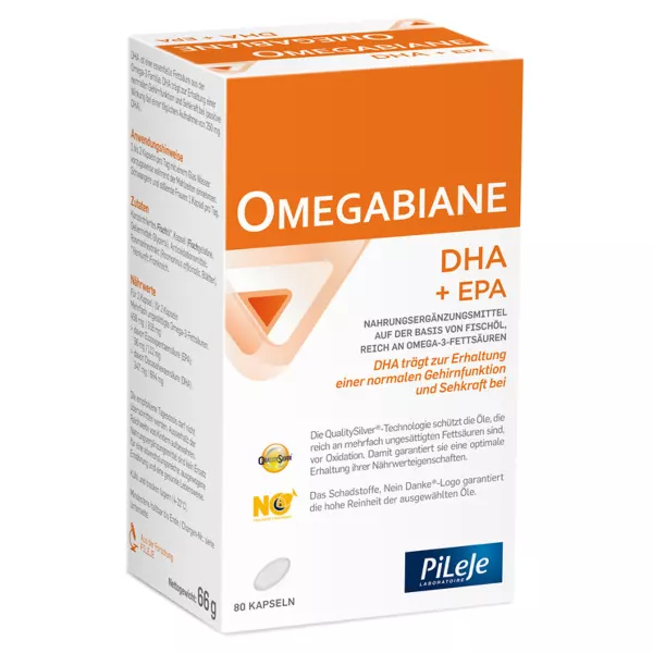 Omegabiane DHA + EPA gélules Blist 80 pièces
