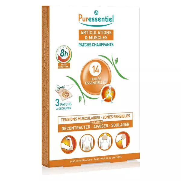 Puressentiel patch chauffant 14 huiles essentielles 3 pièces Puressentiel patch chauffant 14 huiles essentielles 3 pièces