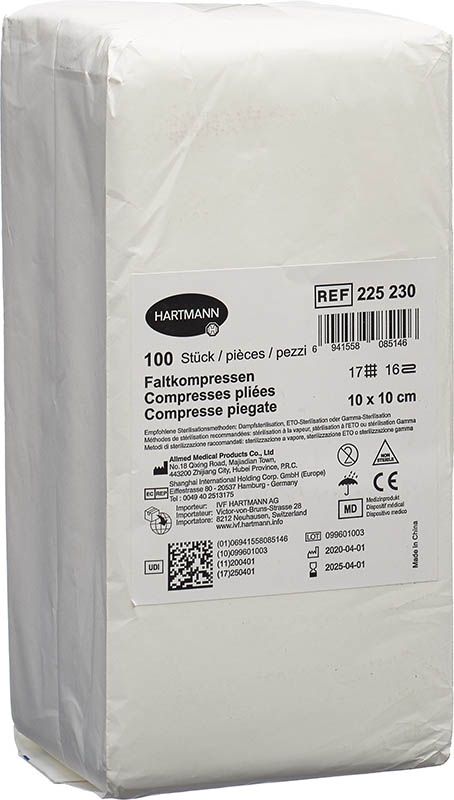 IVF Compresse pliable T17 10x10cm 16x 100 pièces