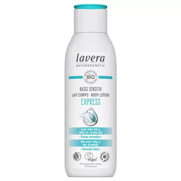 Lavera Basis Sensitiv Bodylotion express Aloe-Vera & Jojoba Bouteille 250ml