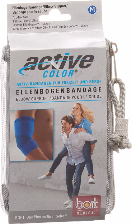 BORT AktivColor Bandage pour coude taille S -26 cm noir
