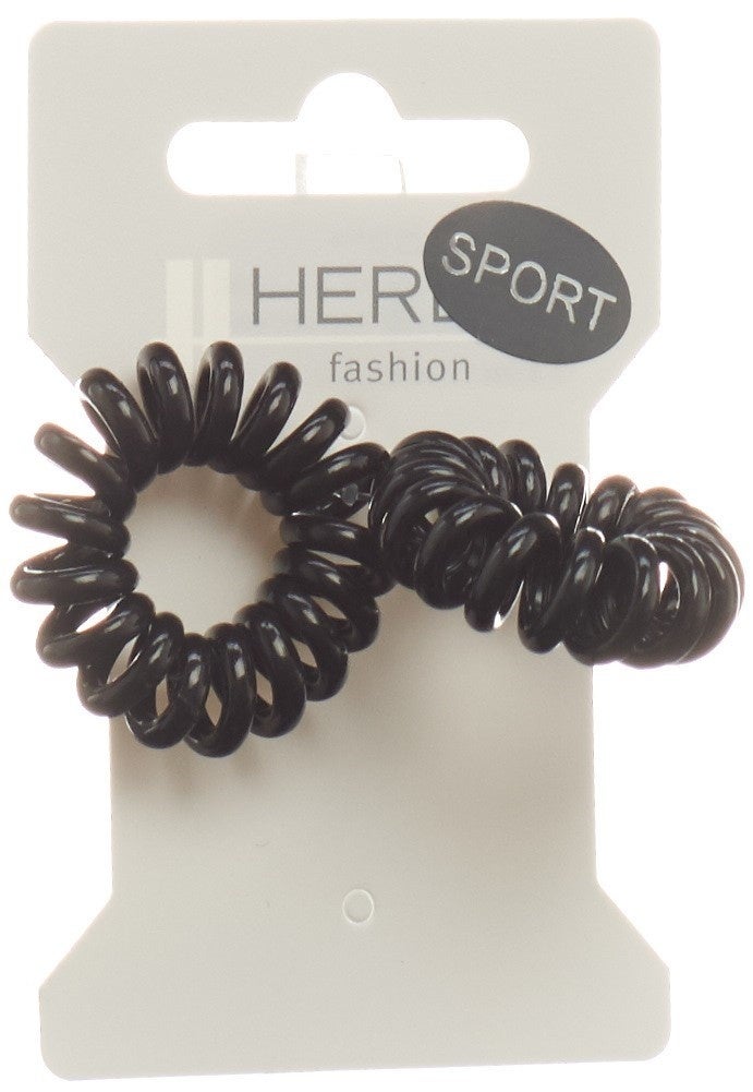 Herba attache-cheveux 3.8cm noir 2 pièces