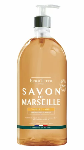 BeauTerra Savon liquide de Marseille Lavande 1000ml BeauTerra Savon liquide de Marseille Lavande 1000ml