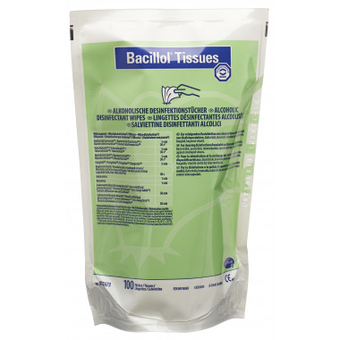 Bacillol Tissues désinfection des surfaces refill 100 pièces