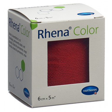 Bande élastique Rhena Color 6cmx5m rouge
