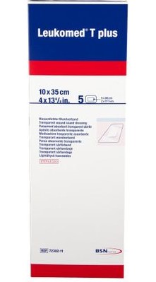 Leukomed T plus, pansement transparent, 10 x 35 cm, lot de 5