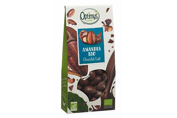 Optimy plaisir amandes chocolat au lait bio 150g
