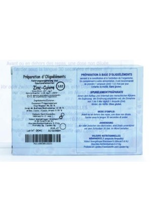 Bioligo Zinc formule liquide ionisée sans alcool 20 x 2ml