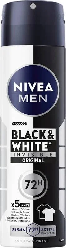 Nivea MEN Déodorant Inv Bla&Whi Spray Original 150 ml